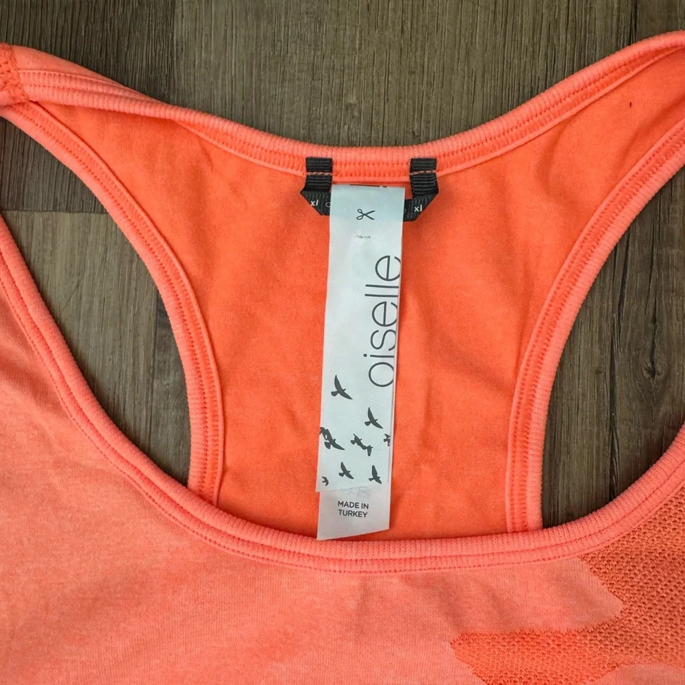 Oiselle Flyte Tank Top XL NWOT neon orange runner - Picture 4 of 4